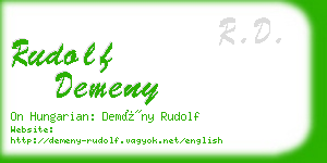 rudolf demeny business card